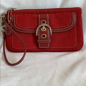 Red Coach Wristlet